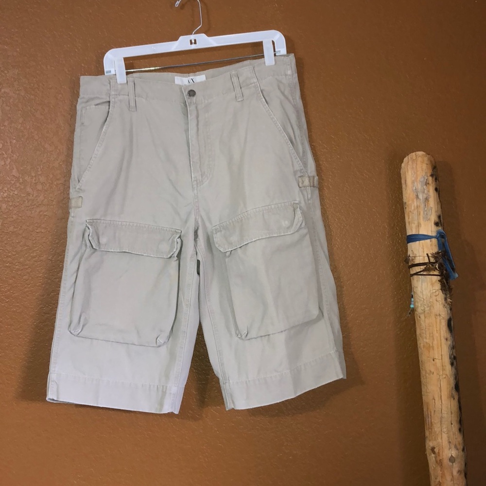 Armani Exchange Khaki Cargo Shorts - Size 31